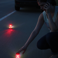 LED Combo Light | Using the product as a road flare is super easy.  Simply set the flare down and press the button.  When the flare is pointed at traffic it is visible for miles!