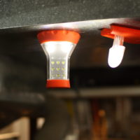 SmartFlare LED lights have a magnetic base that can attach to metal surfaces, even upside down!